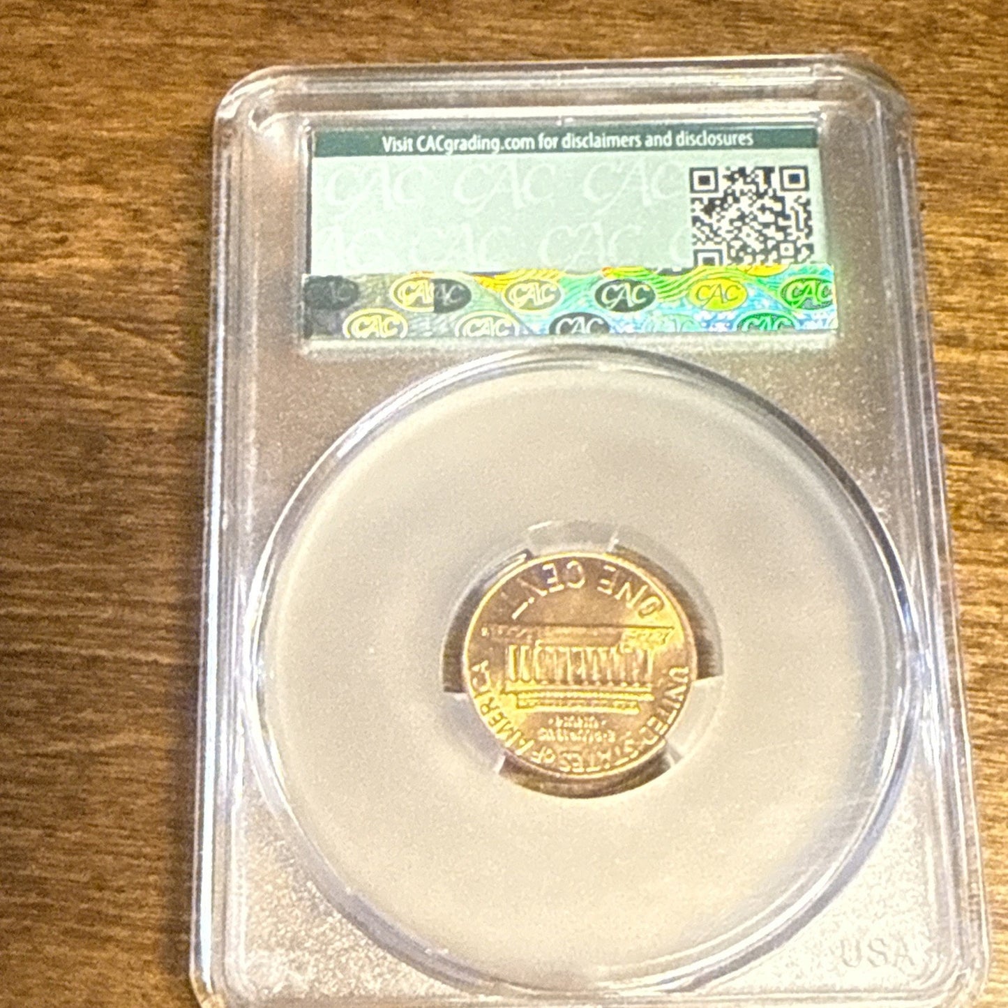 1977 LINCOLN CENT CACG MS67 RED