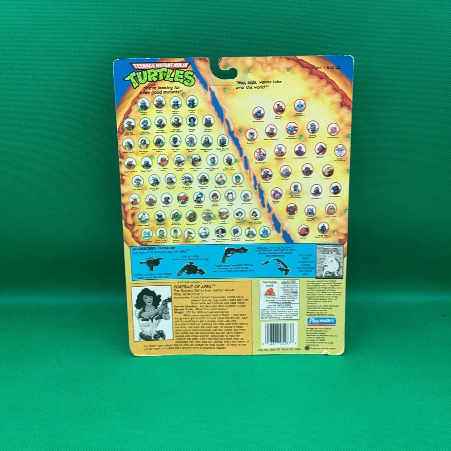 1989 APRIL O'NEIL Teenage Mutant Ninja Turtles - toyscardscomics