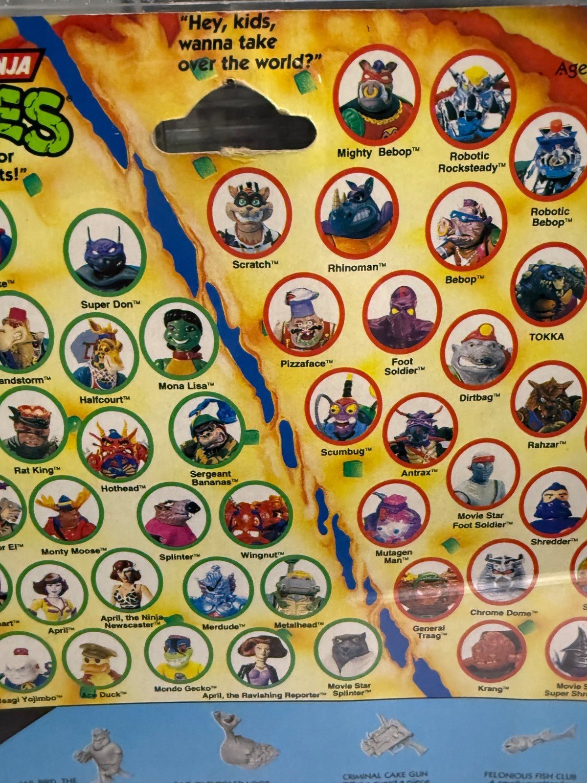 1993 TMNT Playmates Scratch The Cat Grail AFA 75Y Archival Case MOC - toyscardscomics