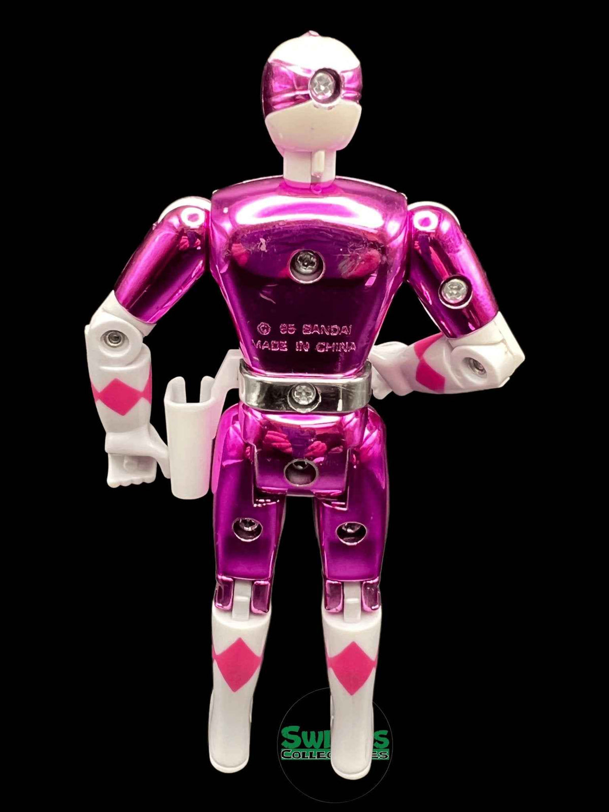 1995 - Power Ranger 5.5 " Pink Metallic Chrome Ranger Bandai - Used