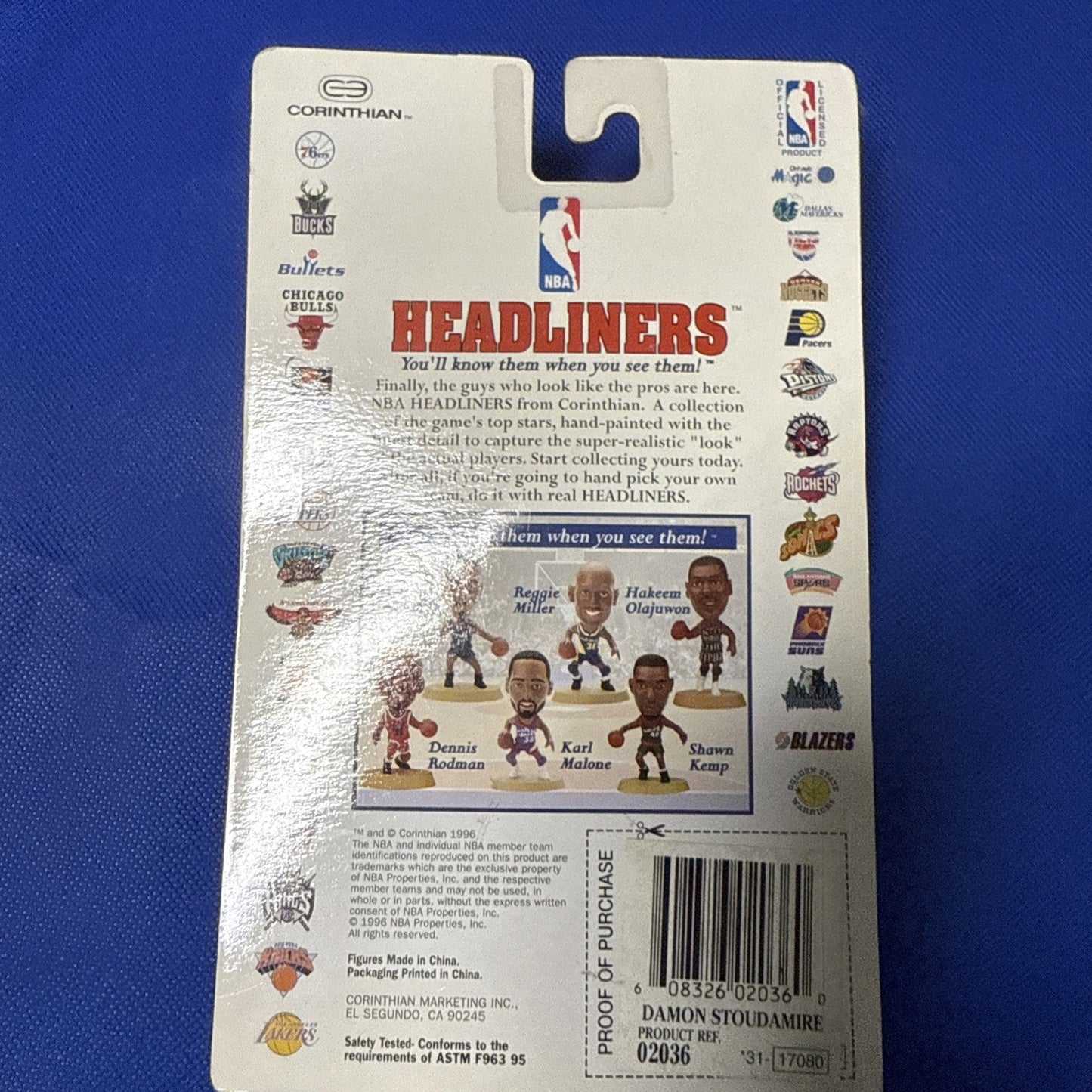 1996 NBA Headliners Toronto Raptors Damon Stoudamire Figurine (F8) - toyscardscomics