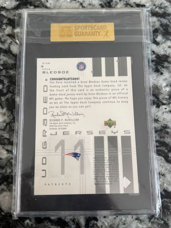 2000 UD. Graded G - DB Drew Bledsoe - toyscardscomics