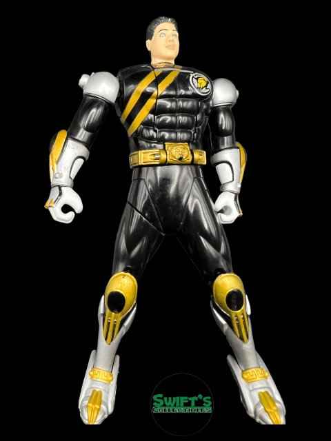 2001 - Power Ranger 6" Wild Force Spin Black Ranger Bandai - Used