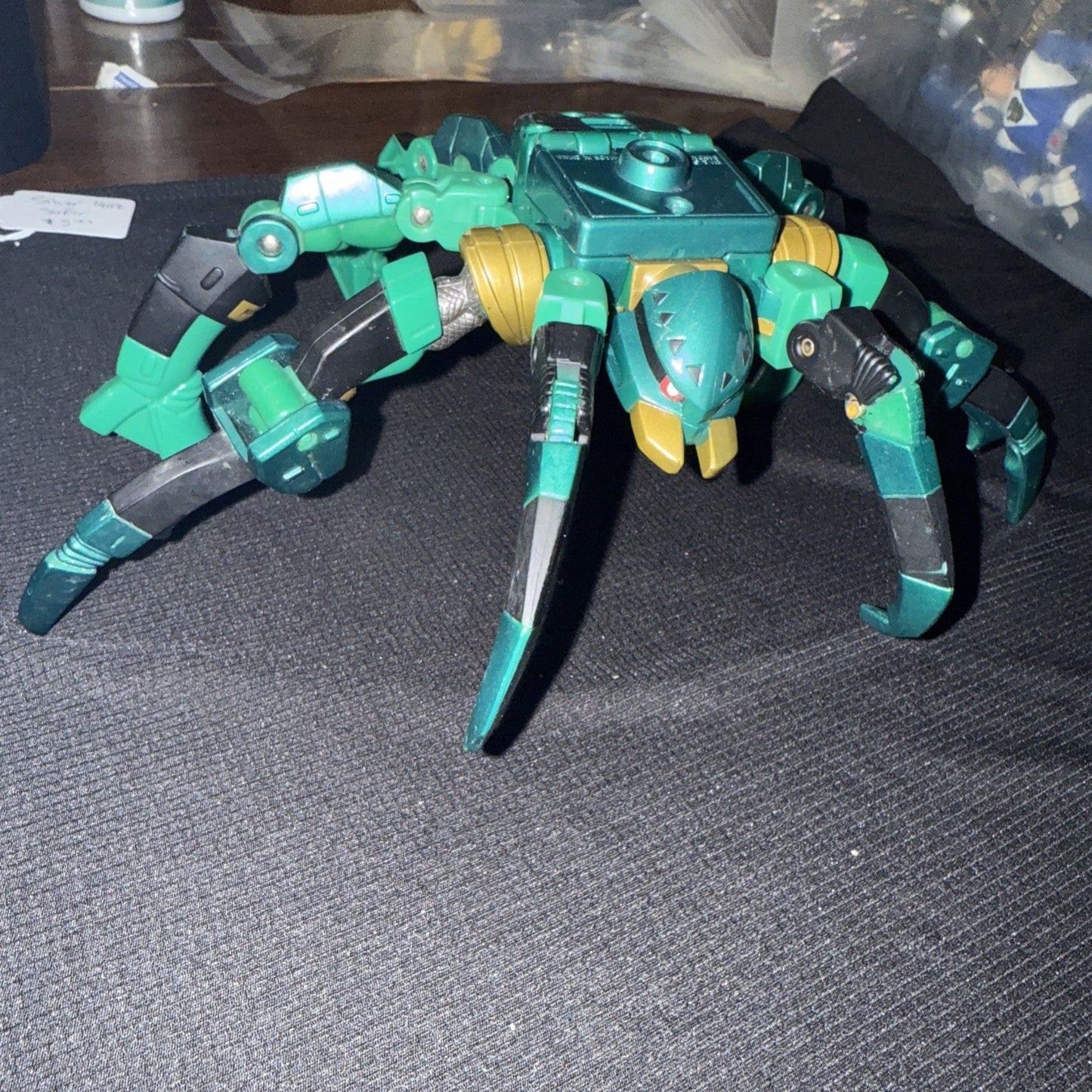 2002 Power Rangers Ninja Storm Green Morph Spider 7" Bandai Action Figure - toyscardscomics