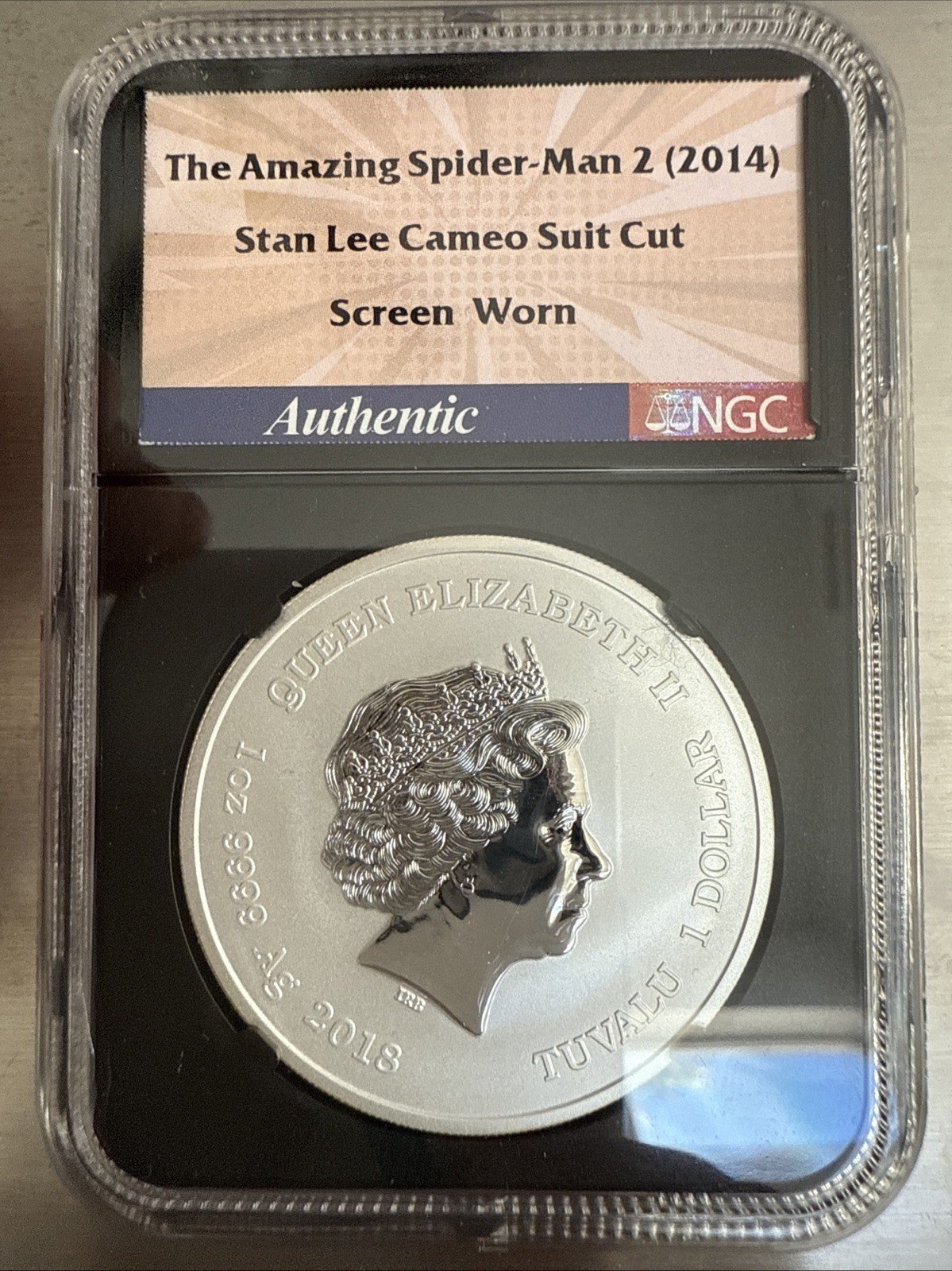 2018 NGCX MS10 Black Panther Bullion Plus Film Series II Stan Lee Suit Cut - toyscardscomics