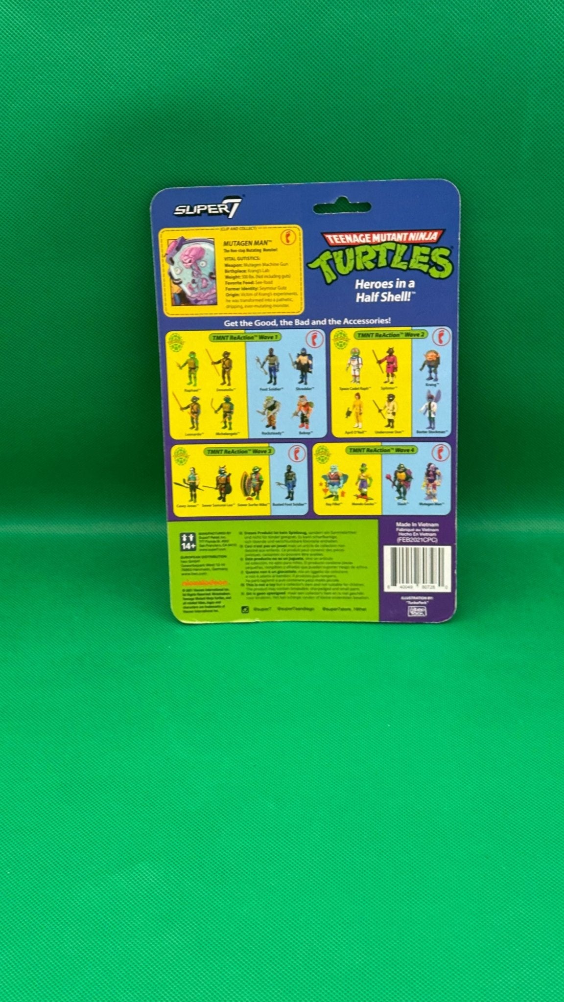 2021 Super 7 Teenage Mutant Ninja Turtles Mutagen Man ReAction - toyscardscomics