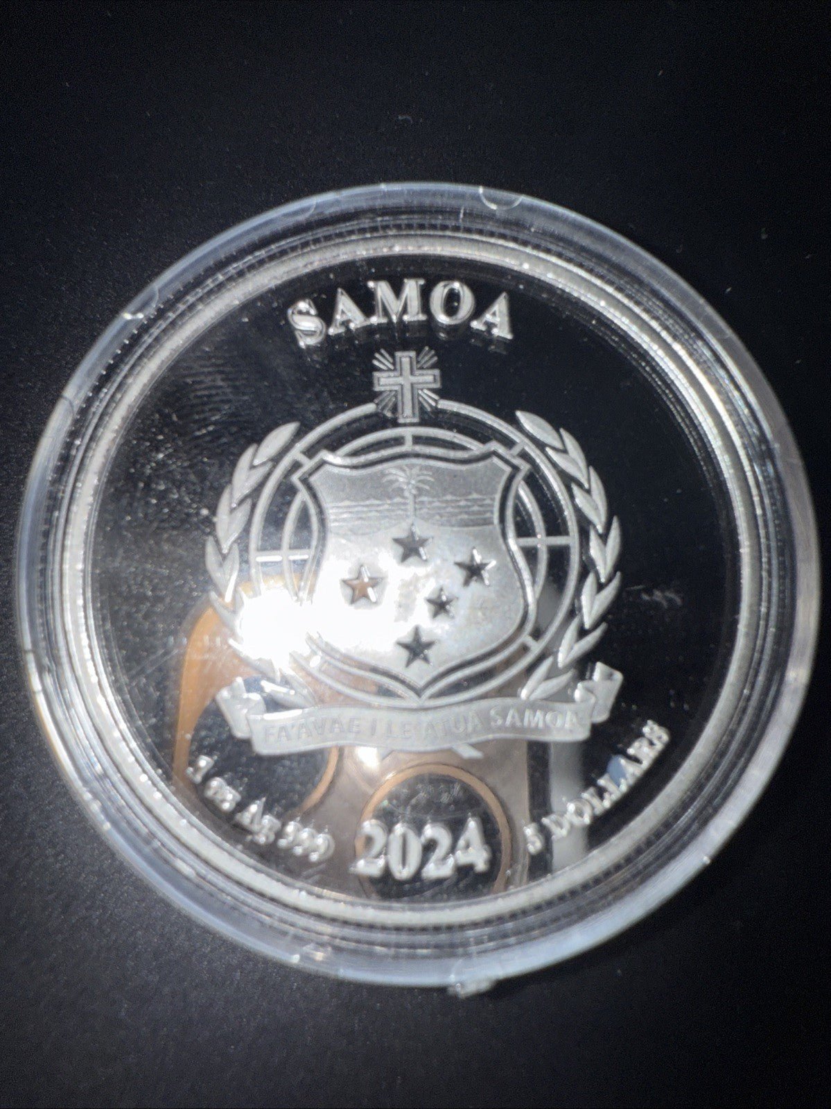 2024 Samoa 1 oz Silver DC Comics Batman BU in capsule - toyscardscomics