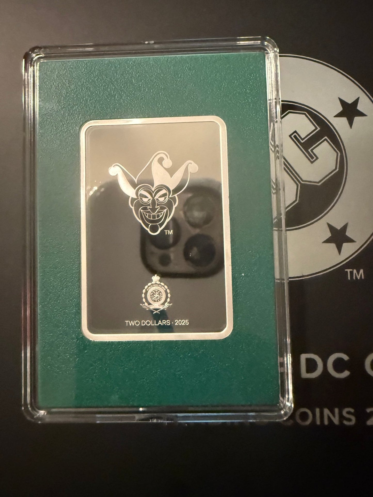 2025 The Art of DC Comics Trading Coins 1 oz Silver Proof Coin Joker 376 - toyscardscomics