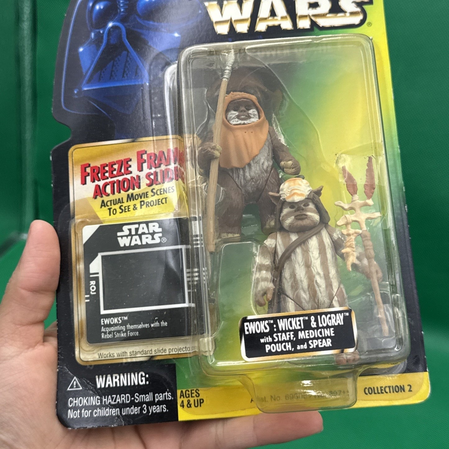 Star Wars Power Of The Force Ewoks Wicket Logray 3.75" Figure Freeze Frame 1997