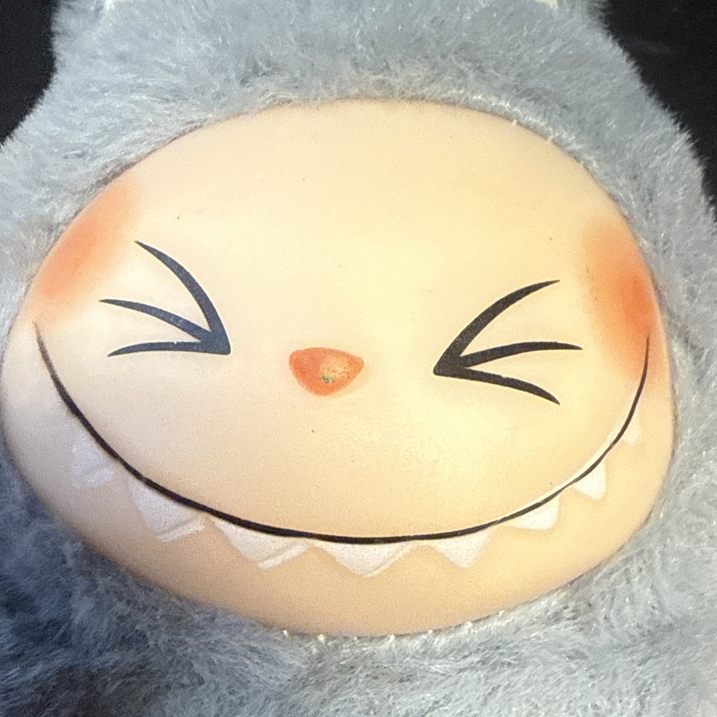 Pop Mart Labubu The Monsters Exciting Macarons Sesame Bean Grey Plush Keychain