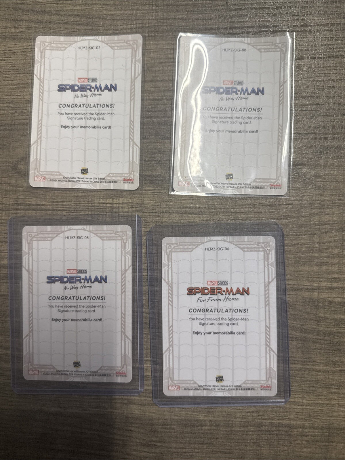 4 2024 Kakawow Spider - Man Marvel Heros Joy Edition Signed Spider Man Cards. - toyscardscomics