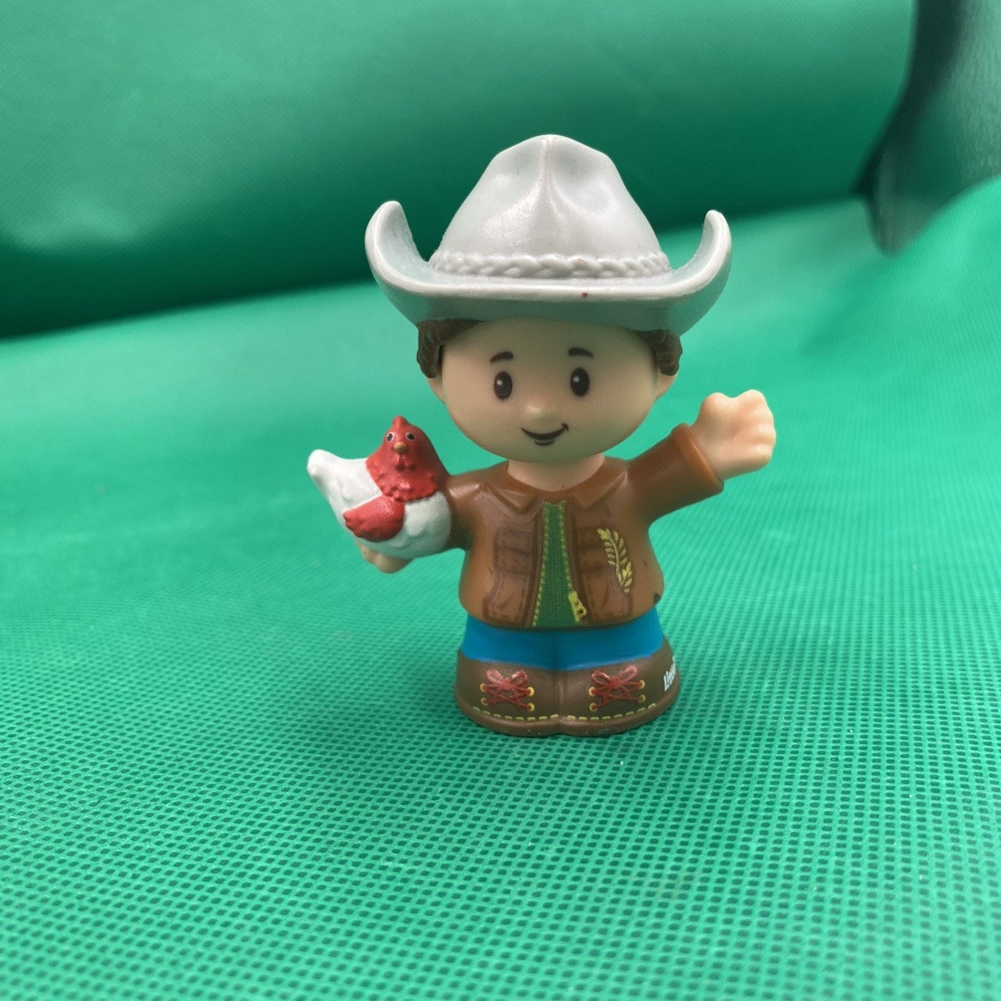 Fisher Price Little People Replacement Farmer Cowboy 2016 Holding a Chicken