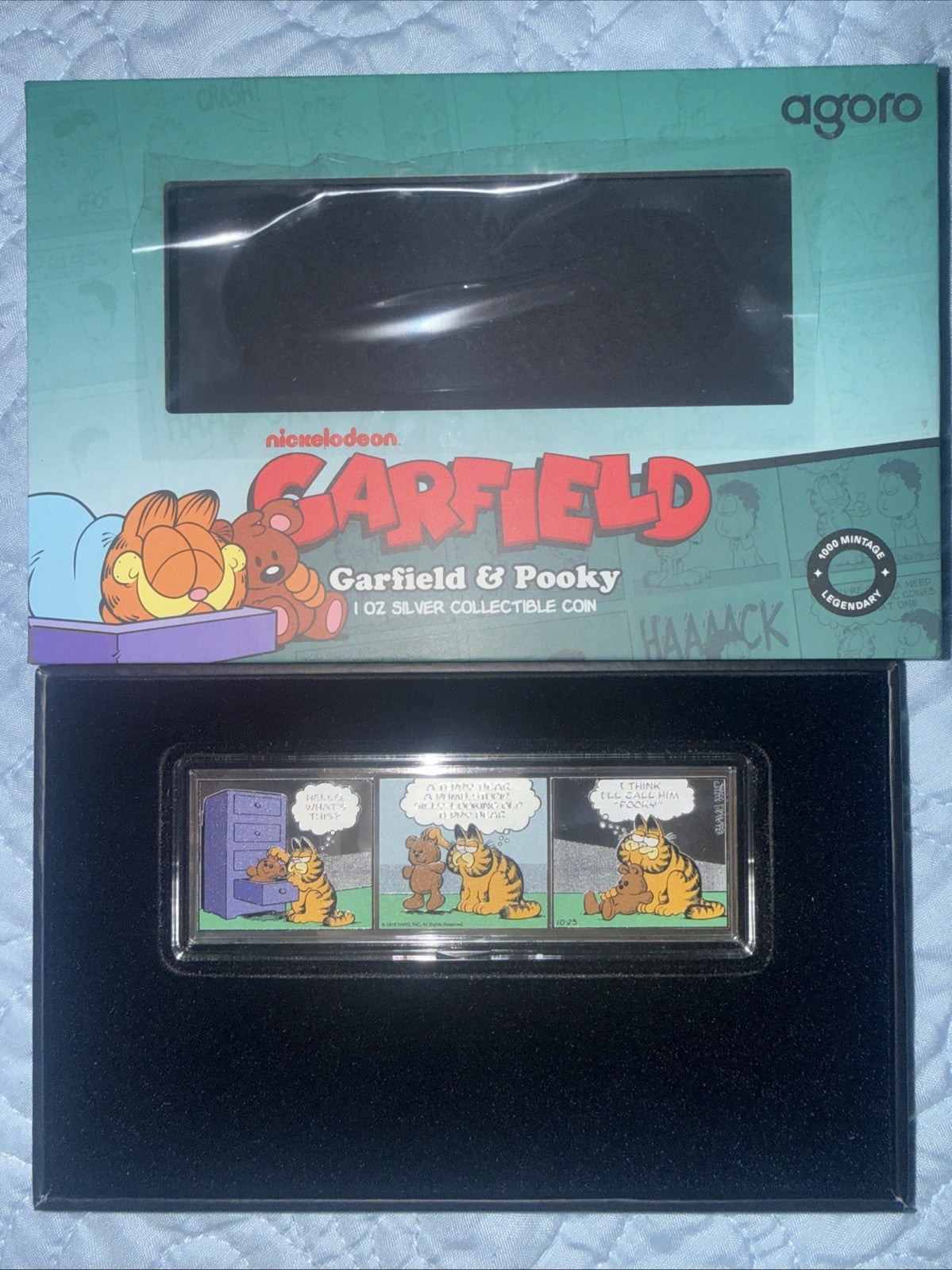 Nickelodeon Garfield & Pooky Silver Comic Strip Limited Edition Collectible