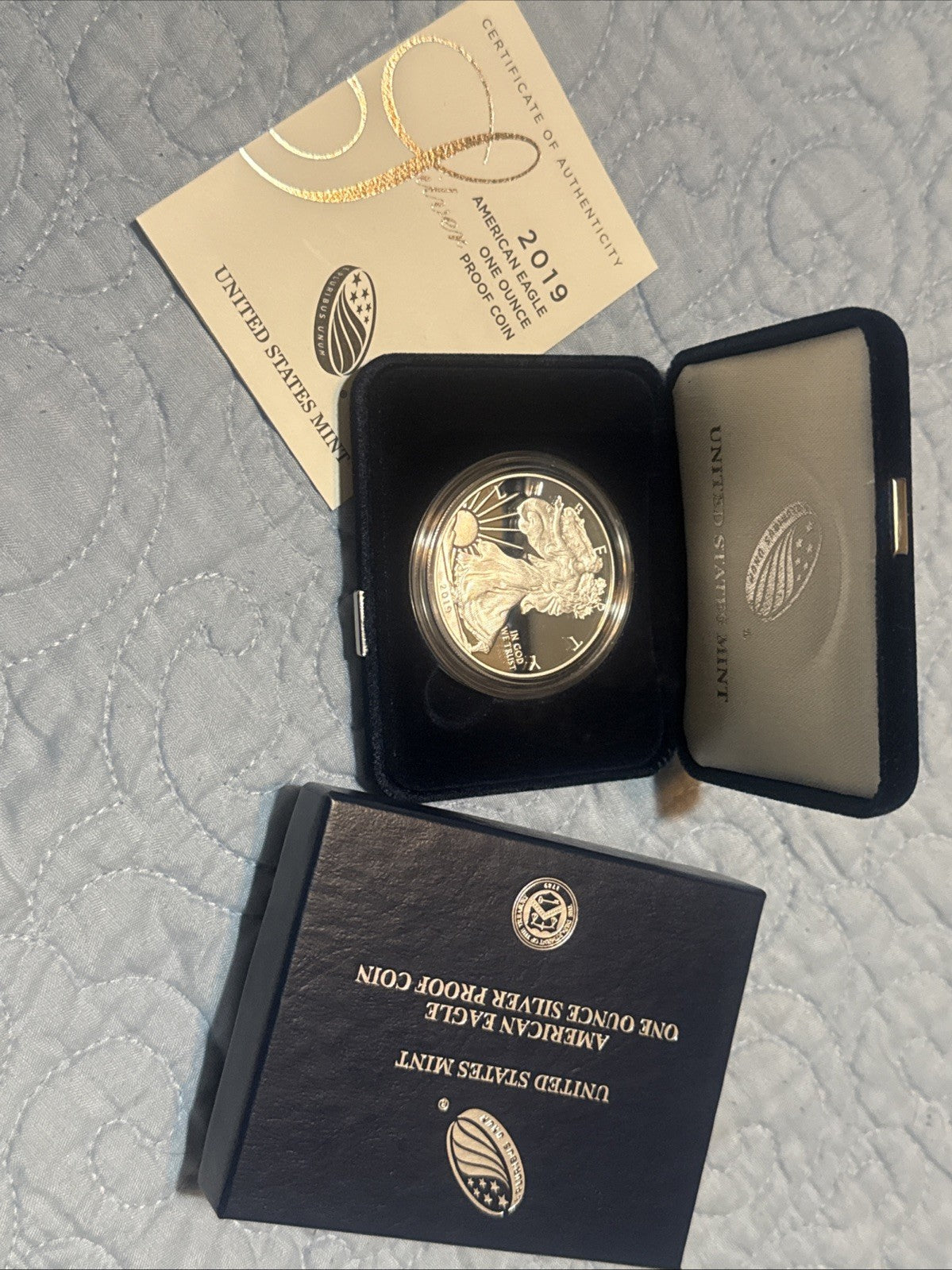 SILVER American Eagle Proof US Mint 2019 Bullion .999 Coin West Point Dollar $1