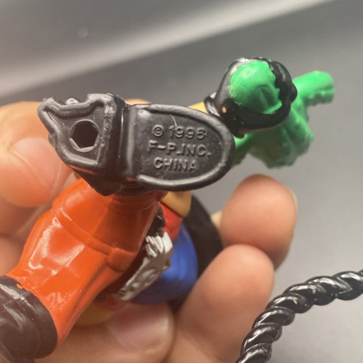 Vtg 1996 Fisher-Price Great Adventures Outlaw Cowboy Figure Green Cactus Rope