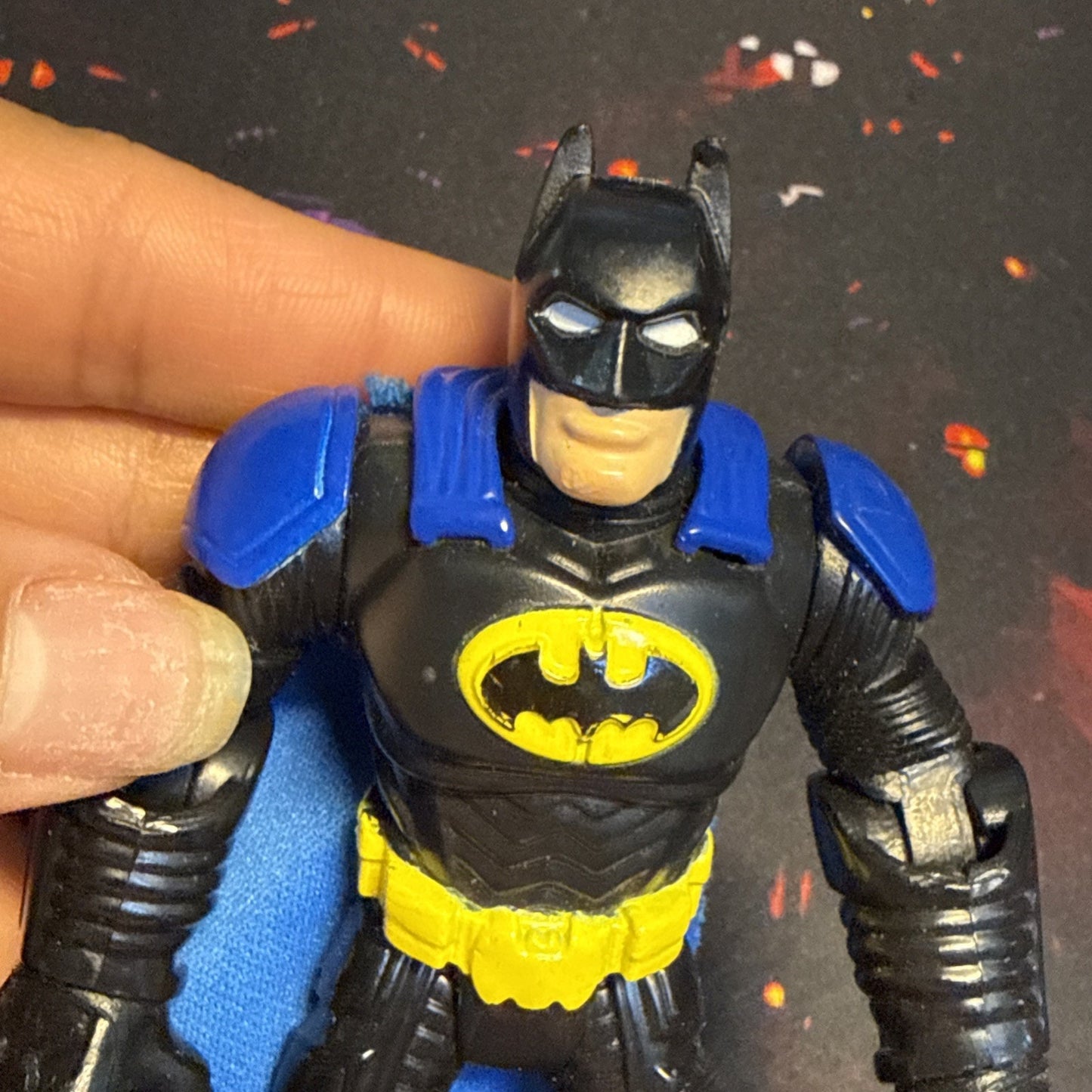 2010 Imaginext DC Comics Super Friends Black Blue Batman 4.5” Figure Read