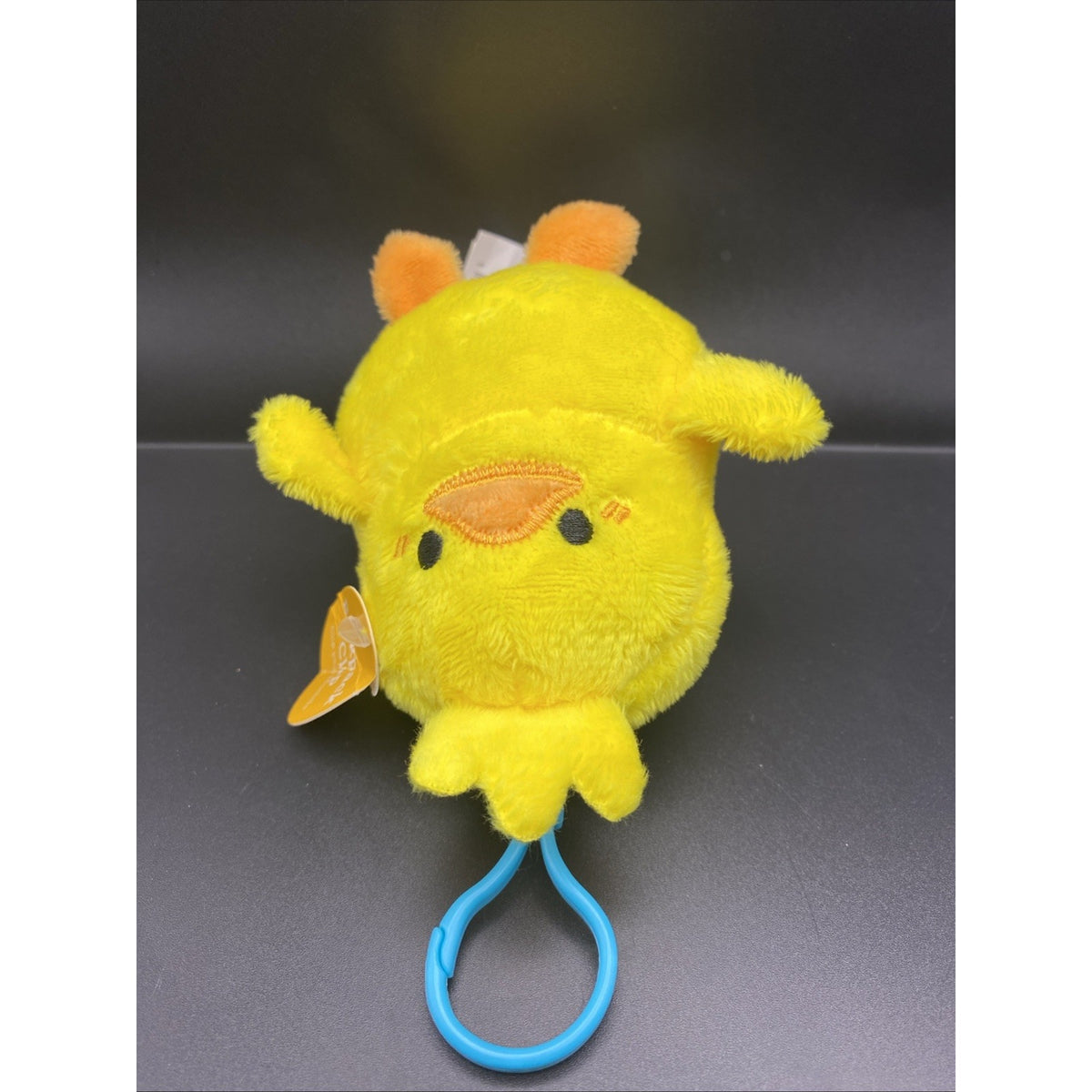 MTY INTL' YELLOW CHICK CHICKEN 4" PLUSH BACKPACK CLIP (KC74)