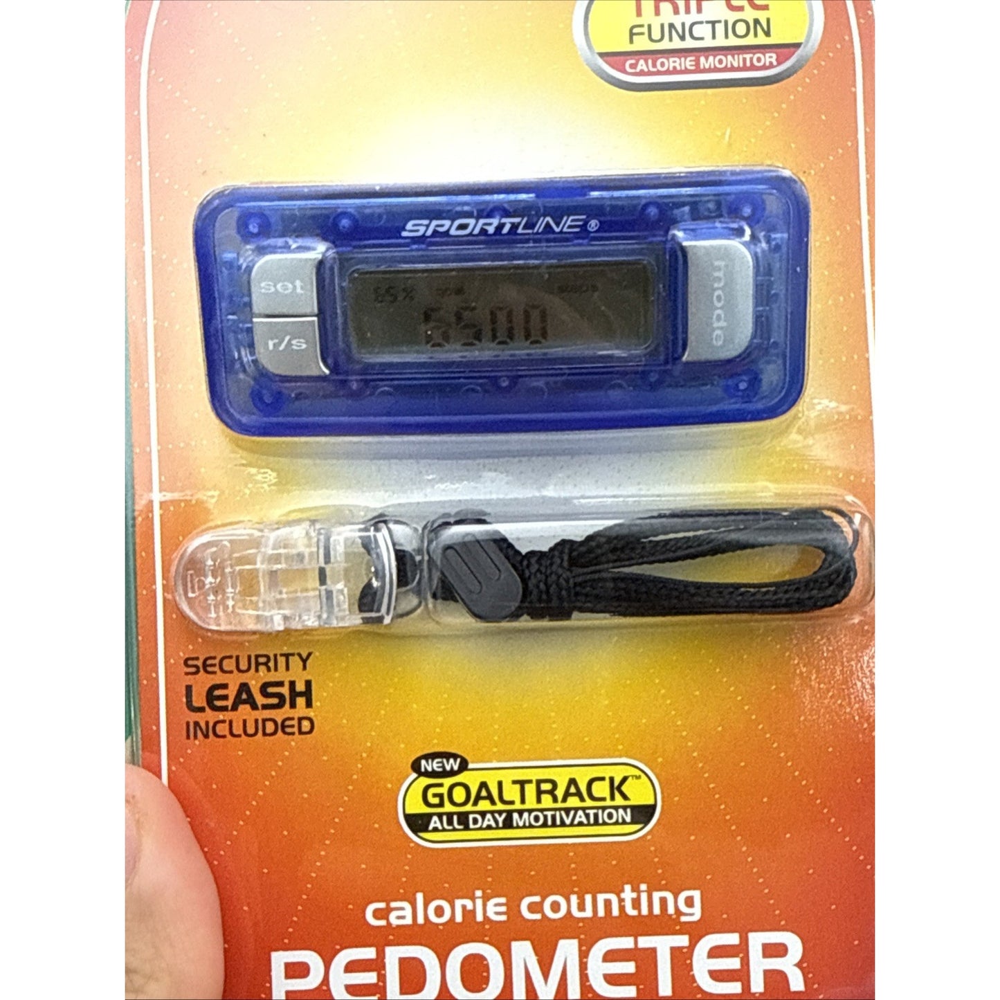 Sportline Calorie Counting Pedometer Model SB4204BL New In Package