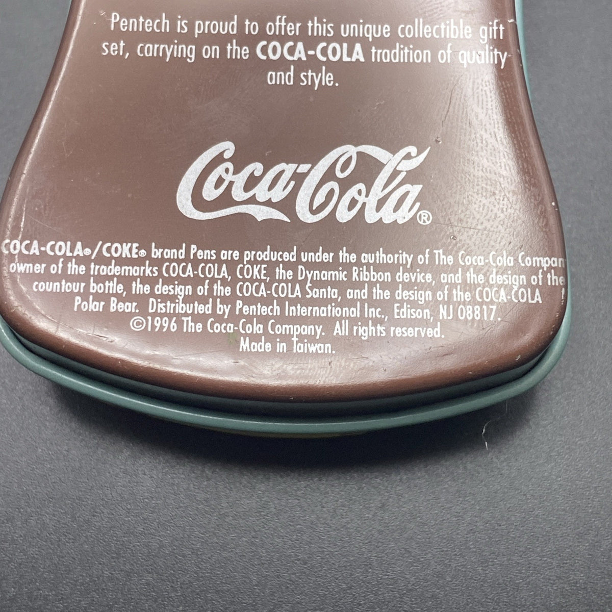 Coca Cola Collectible Ceramic Roller Ball Pen Coke Bottle Design Gift Open Tin