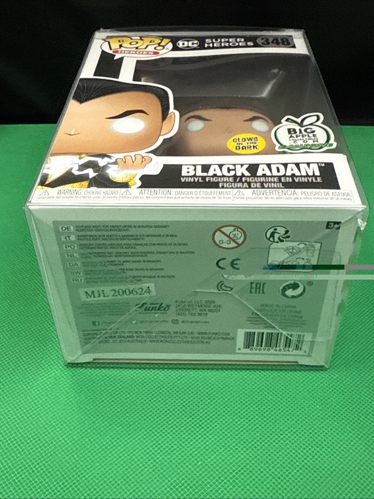 Brand New Funko Black Adam GITD 348 DC Super Heroes Pop Figure - toyscardscomics