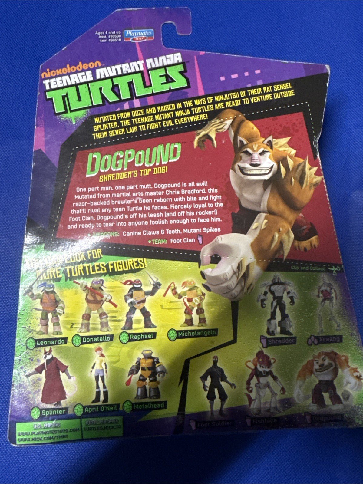 DOGPOUND TMNT TEENAGE MUTANT NINJA TURTLE FIGURE SHREDDER'S TOP DOG 2012 - toyscardscomics