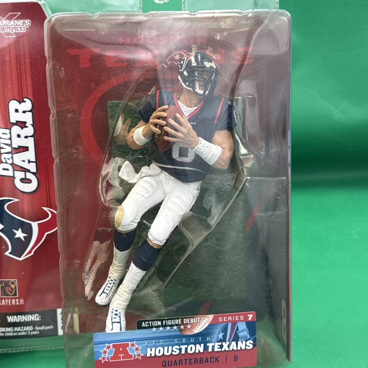 McFarlane NFL David Carr #8 Houston Texans QB Series 7 Action Figure Debut NIB
