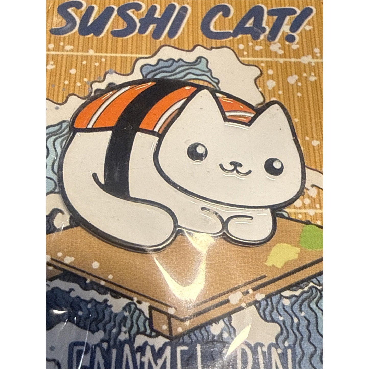 Sushi Cat! Enamel Lapel Pin By Whatever!