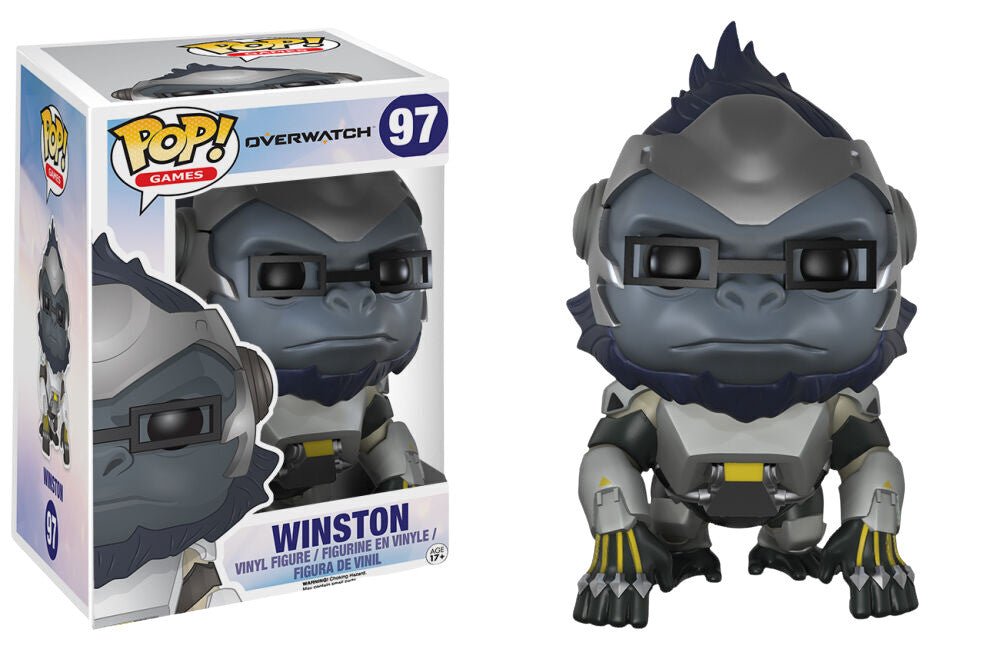 Funko POP! Games Overwatch Winston 97 Vinyl Figure DAMAGED BOX SEE PICS - toyscardscomics