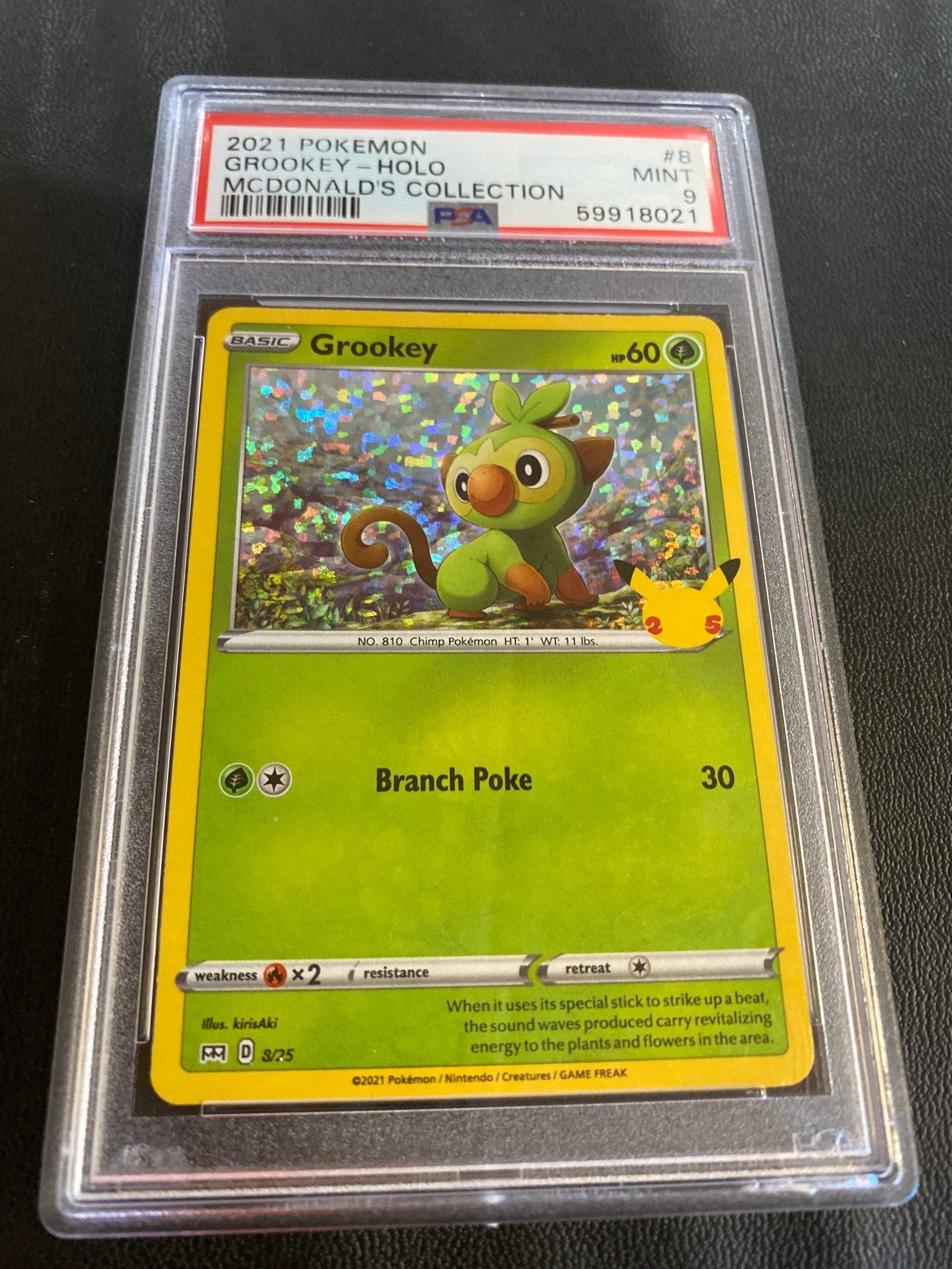 Pokemon Cards Packs Grookey Holo PSA 9 2021 McDonald's