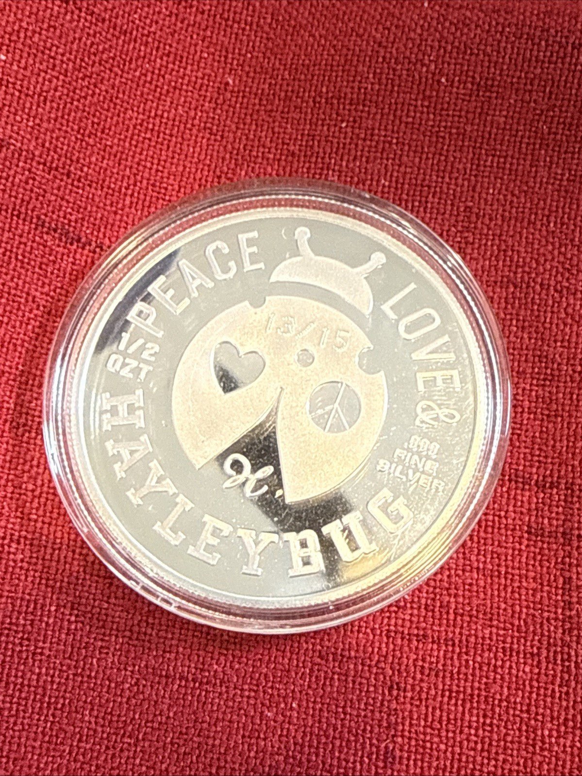 Hayleybug 1/2 oz Steel Lotus Girl silver Round 13/15 - toyscardscomics