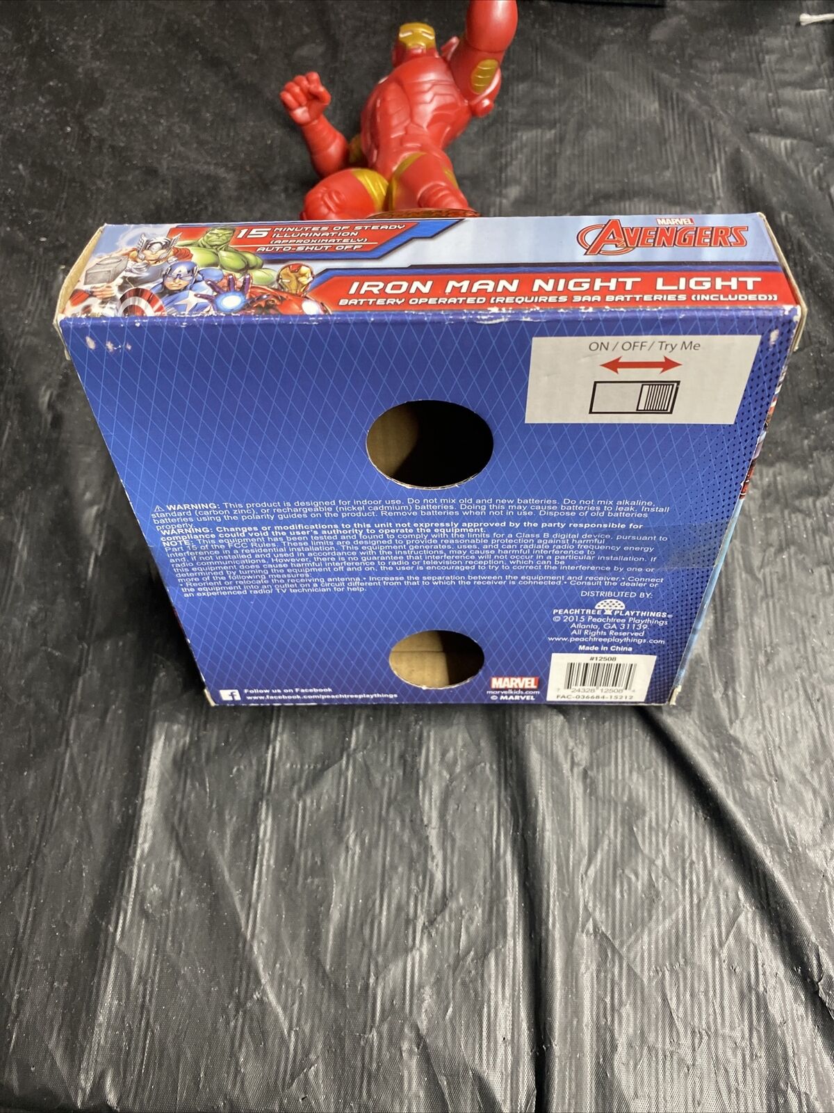 Marvel Avengers IRON MAN Night Light Battery Powered - toyscardscomics