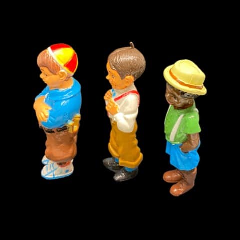 Our Gang Little rascals miniature figures set Of 3 King World 1985 - toyscardscomics