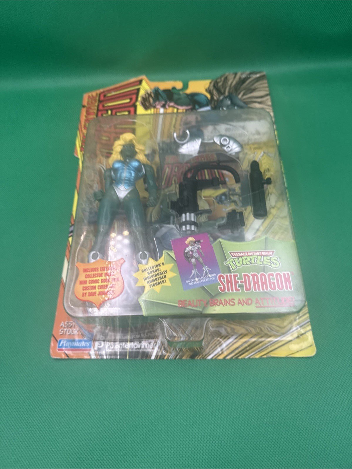 Playmates Teenage Mutant Ninja Turtles 1995 The Savage Dragon She - Dragon Mohawk - toyscardscomics