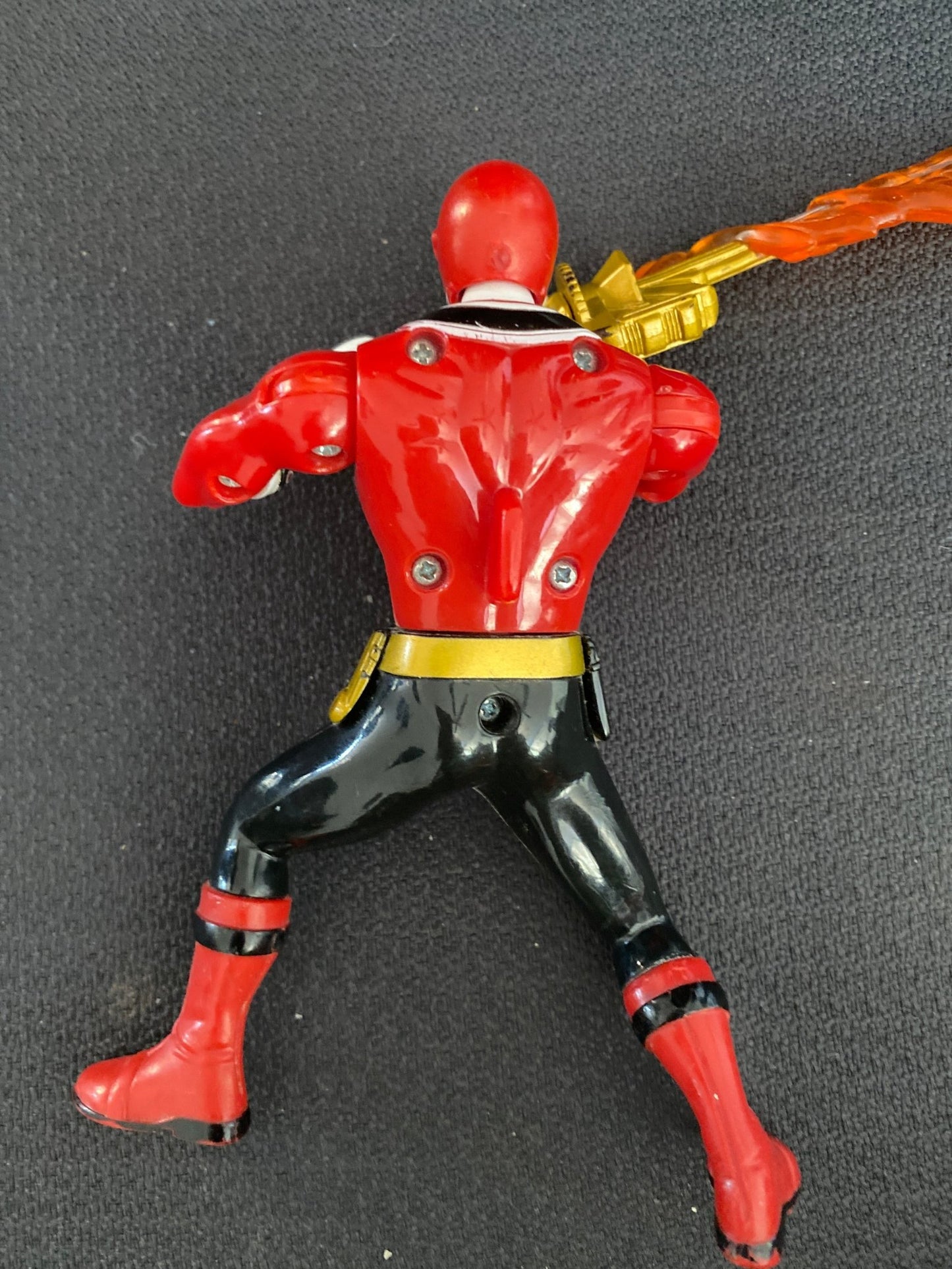 Power Rangers Super Samurai Battle Morphin Ranger Fire Loose Figure Bandai 2011 loose arm and hands - toyscardscomics