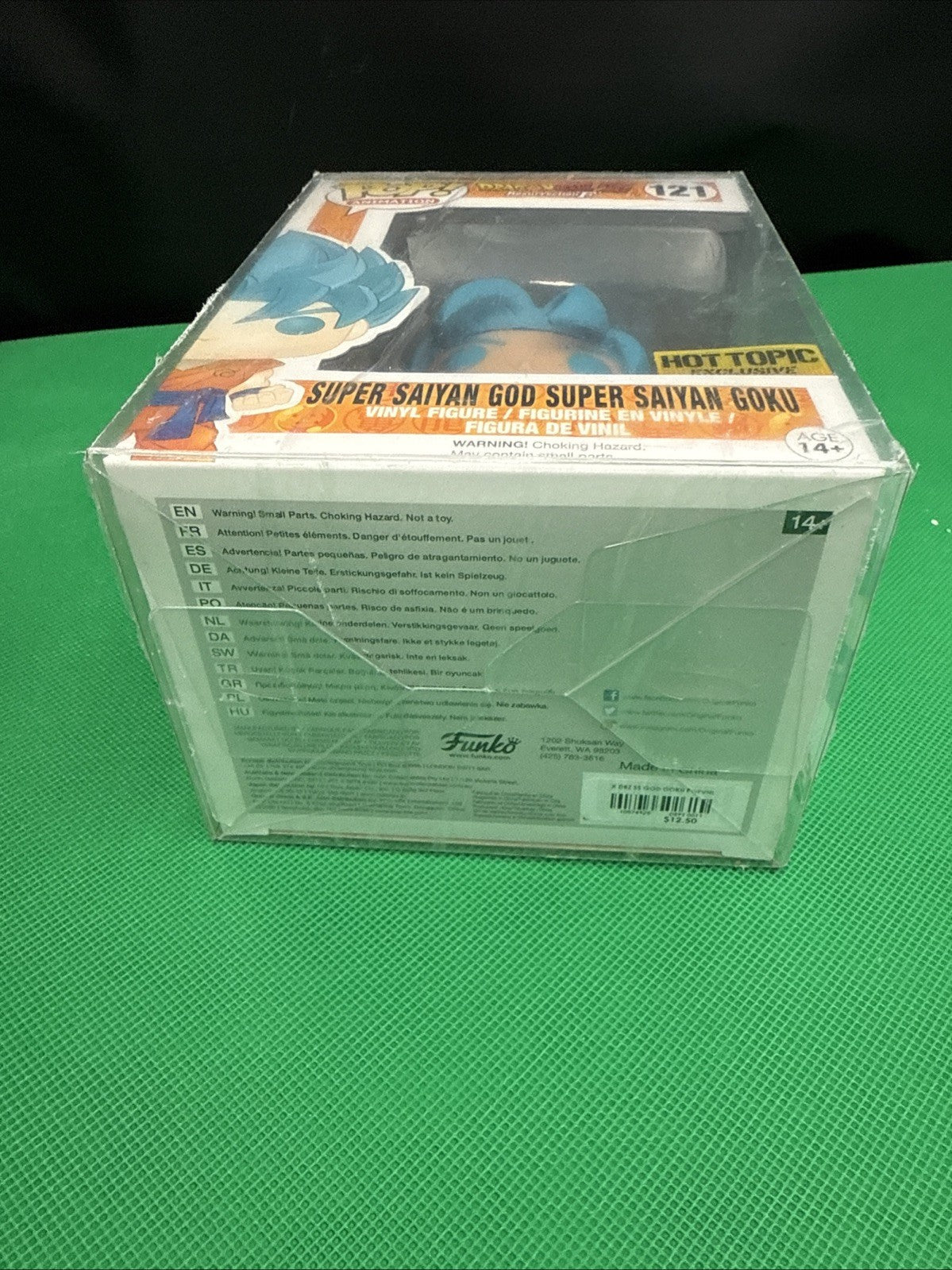 SEAN SCHEMMEL SIGNED SUPER SAIYAN GOD GOKU FUNKO POP 121 DRAGON BALL ANIME BAS 3 - toyscardscomics