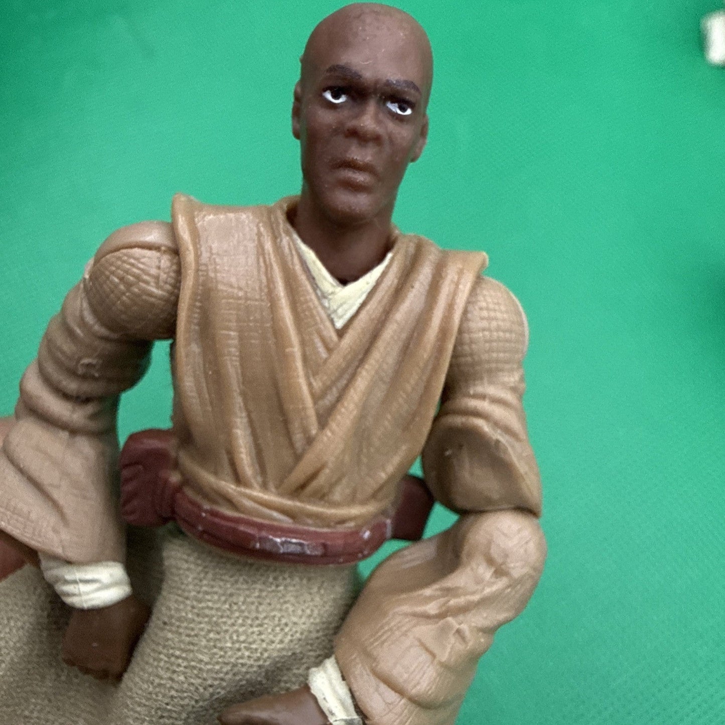 Star Wars Attack of the Clones MACE WINDU Jedi High Council 2003 LOOSE 3.75 - toyscardscomics