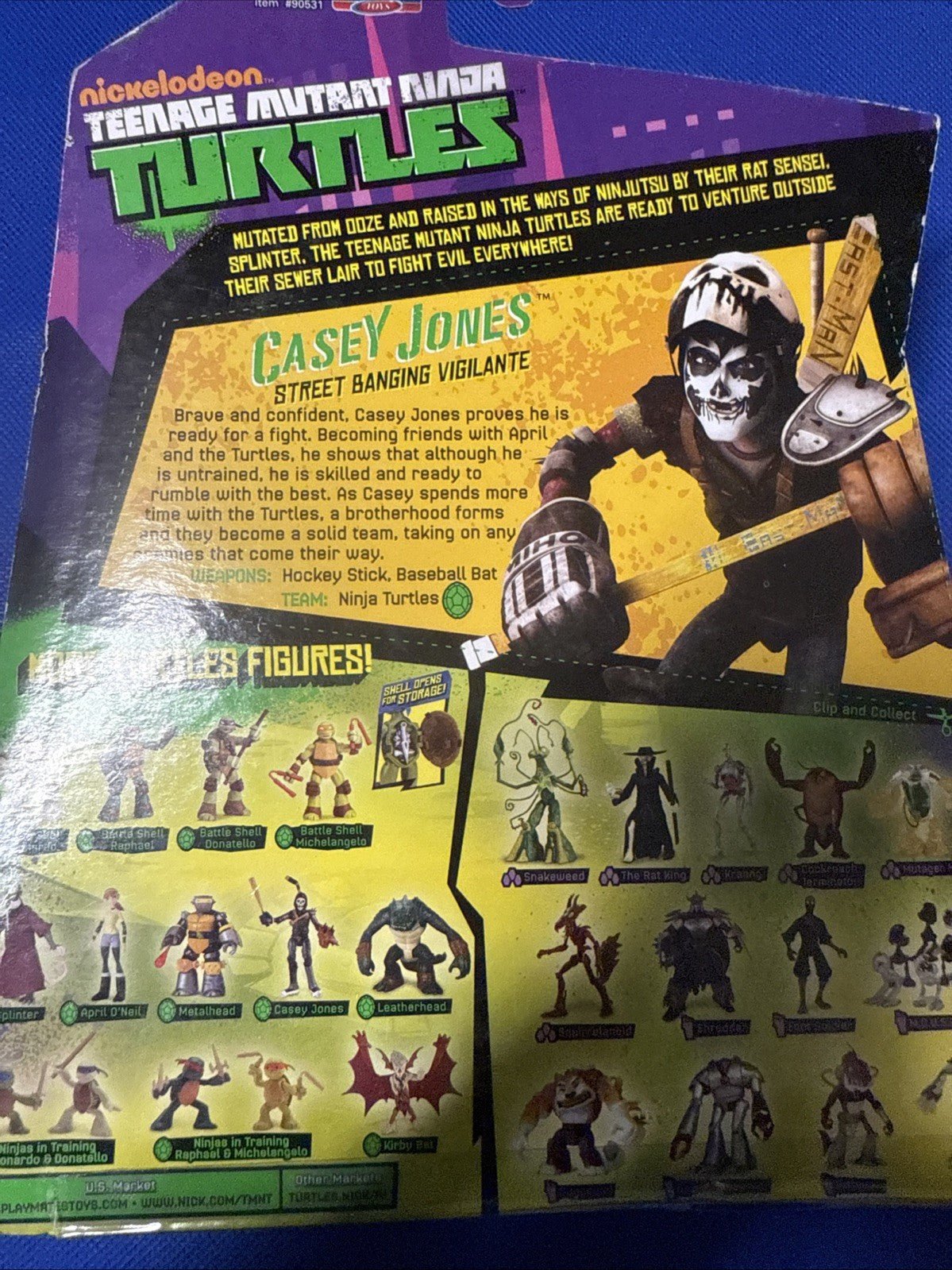 Teenage Mutant Ninja Turtles Casey Jones Action Figure Playmates 2013 - toyscardscomics