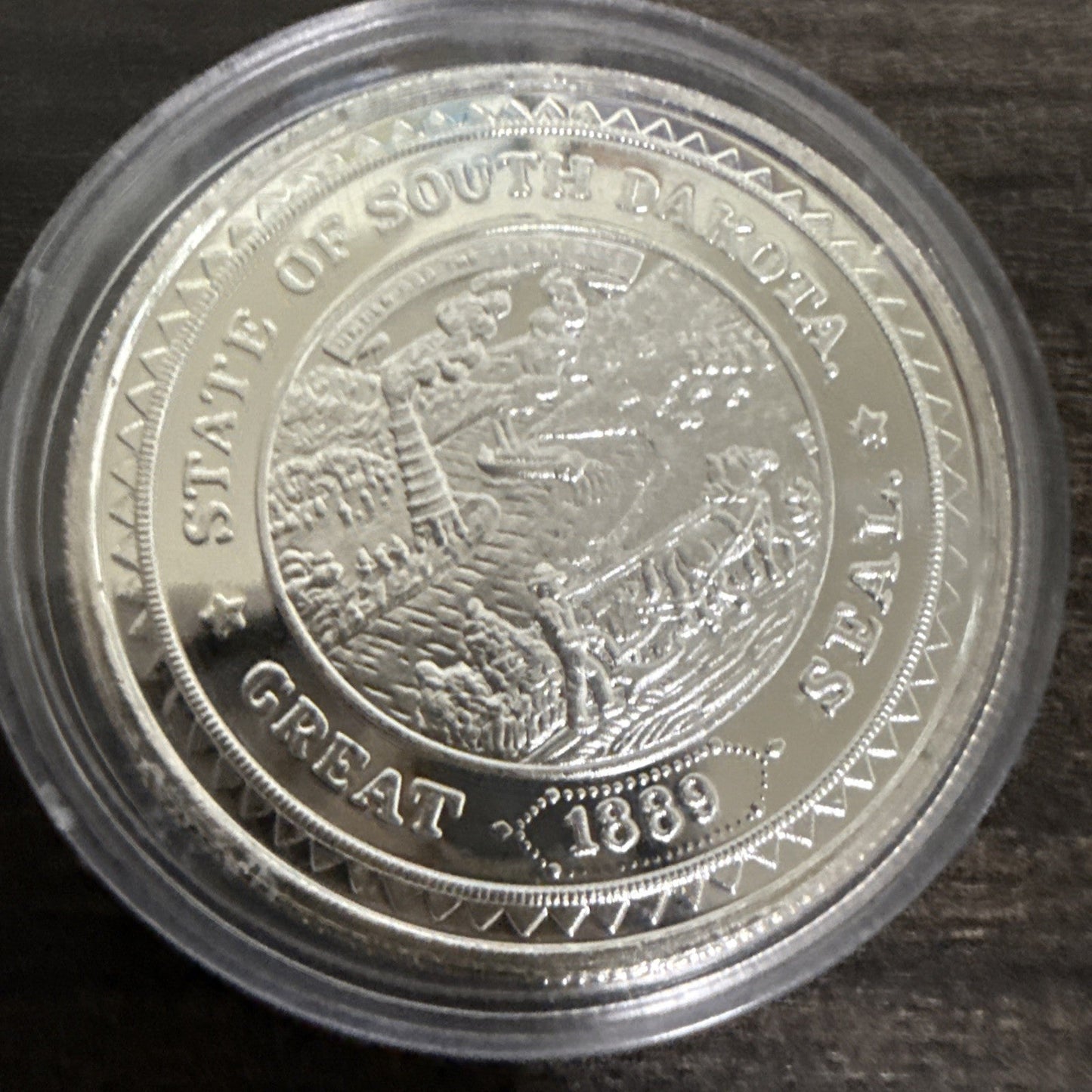 Two 1989 South Dakota Buffalo Vintage Rare Coin 1 Troy Oz .999 Fine Silver - toyscardscomics