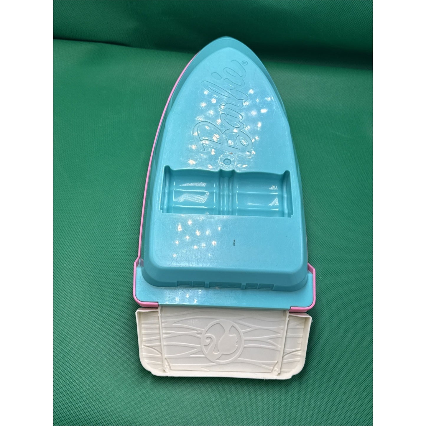 Barbie Pink Speedboat Toy Vehicle with Teal Hull and Swim Platform