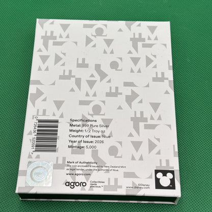 Agoro Mickey Mouse Iconic Silhouettes 2026 1/2 oz .999 Silver Uncertified Coin