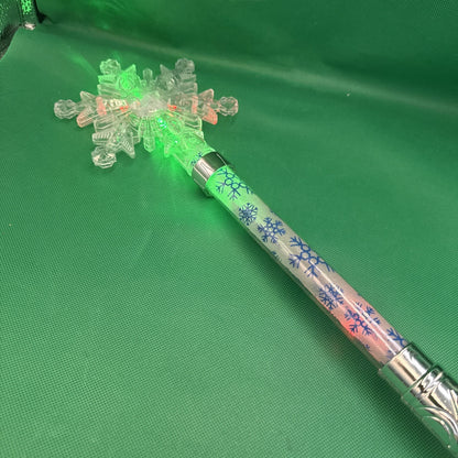 ICE PRINCESS COLOR CHANGING SNOWFLAKE WAND 3-MODES 21” FLASHING/BLINKING