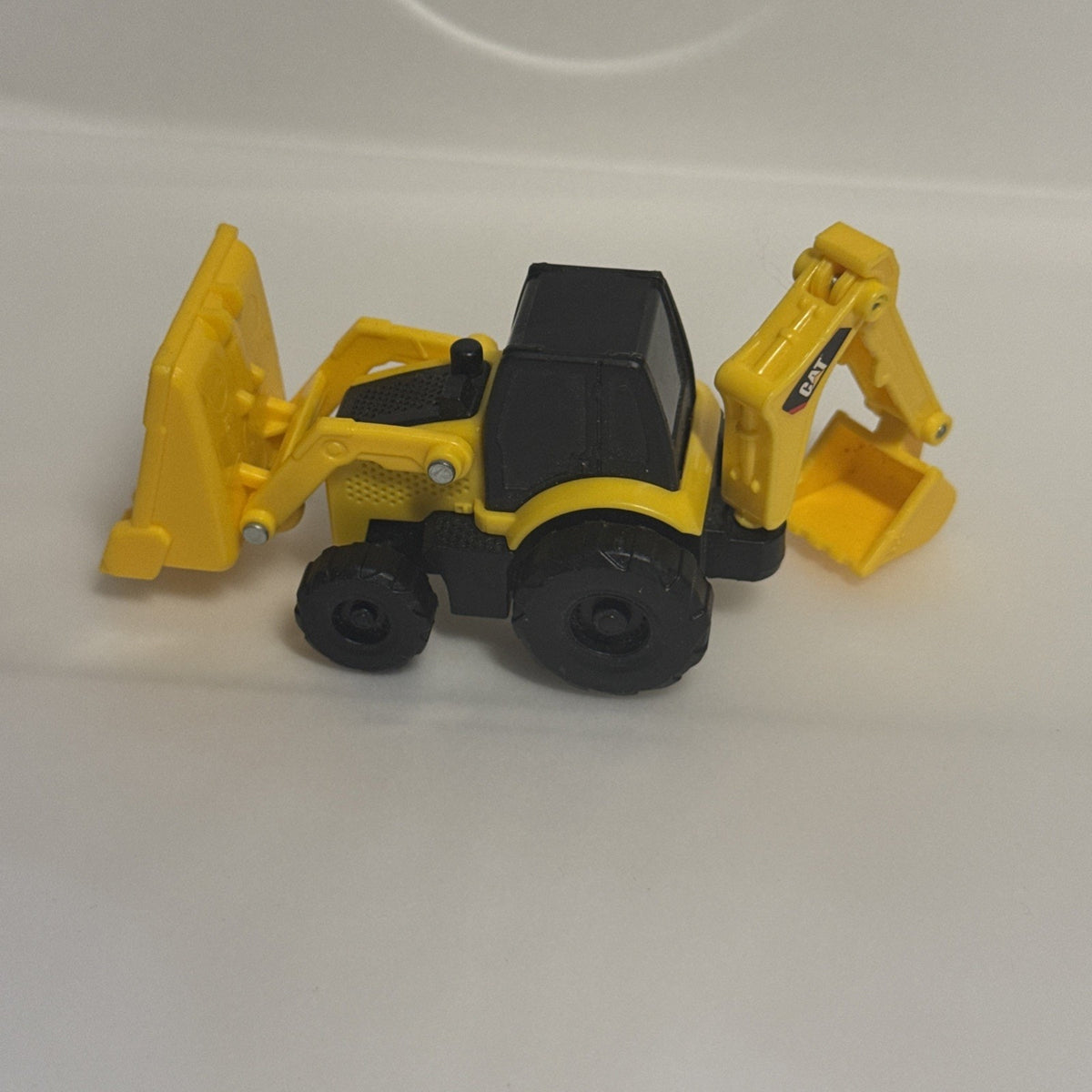 Mini Machines Vat Front Loader Backhoe 1:64 Scale Yellow Excavator