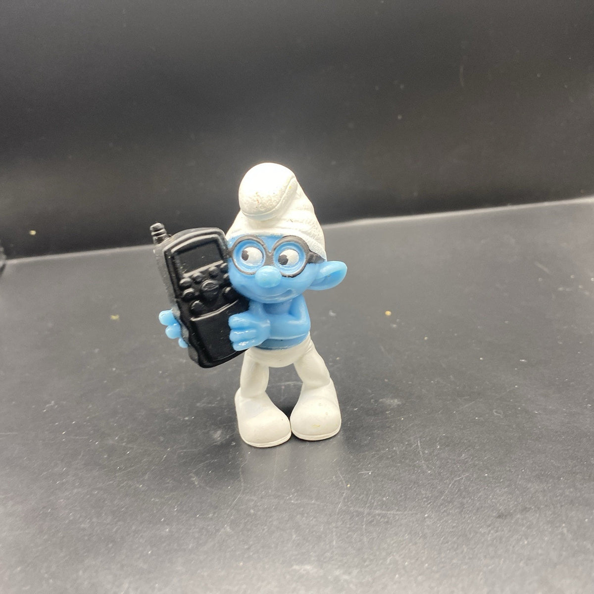 2011 McDonald's Brainy Smurf Animation Figure The Smurfs 2.75"