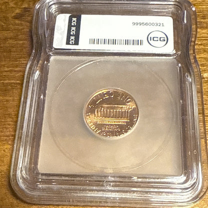 1998 ICG MS 69 RD Lincoln Cent MACKENZIE DICKEY SIGNED