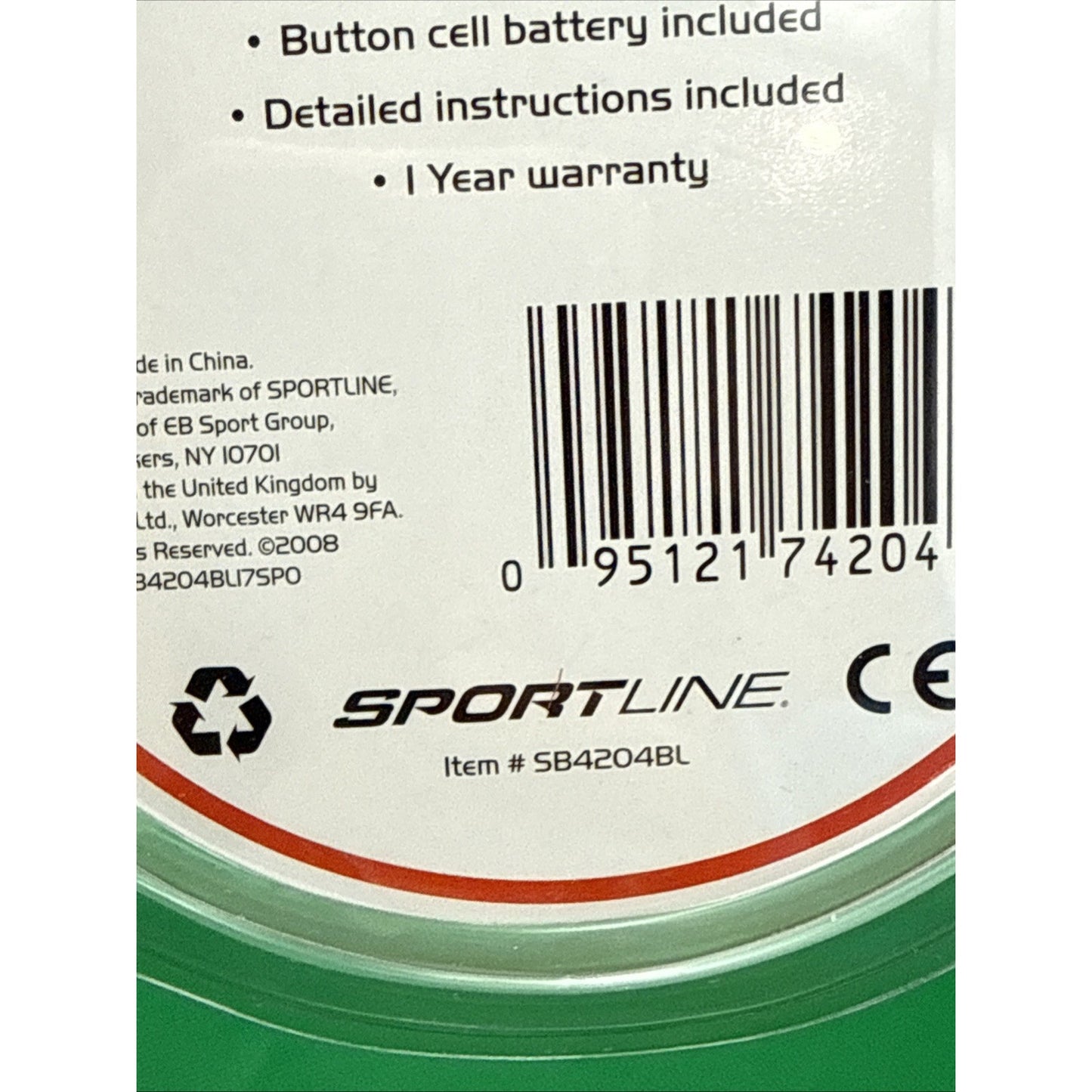 Sportline Calorie Counting Pedometer Model SB4204BL New In Package