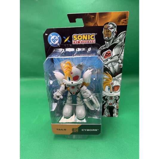DC x Sonic the Hedgehog TAILS CYBORG 5-inch Action Figure Brand New Superhero