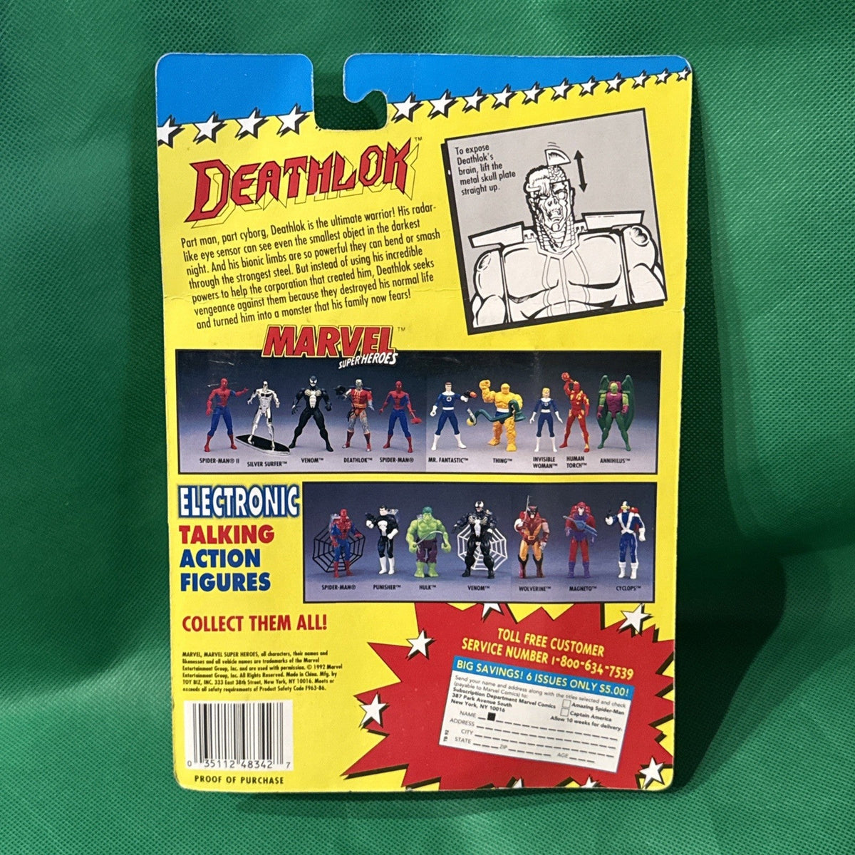 DEATHLOK Action Figure MARVEL Super Heroes X-Men Vintage ToyBiz 1992