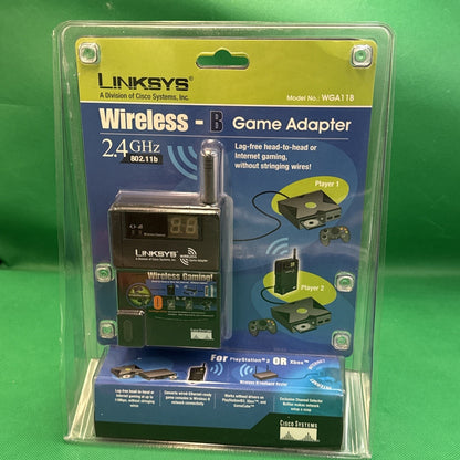New Linksys Wireless-B Game Adapter 2.4GHZ PS2 Xbox Nintendo Black In Box NIB