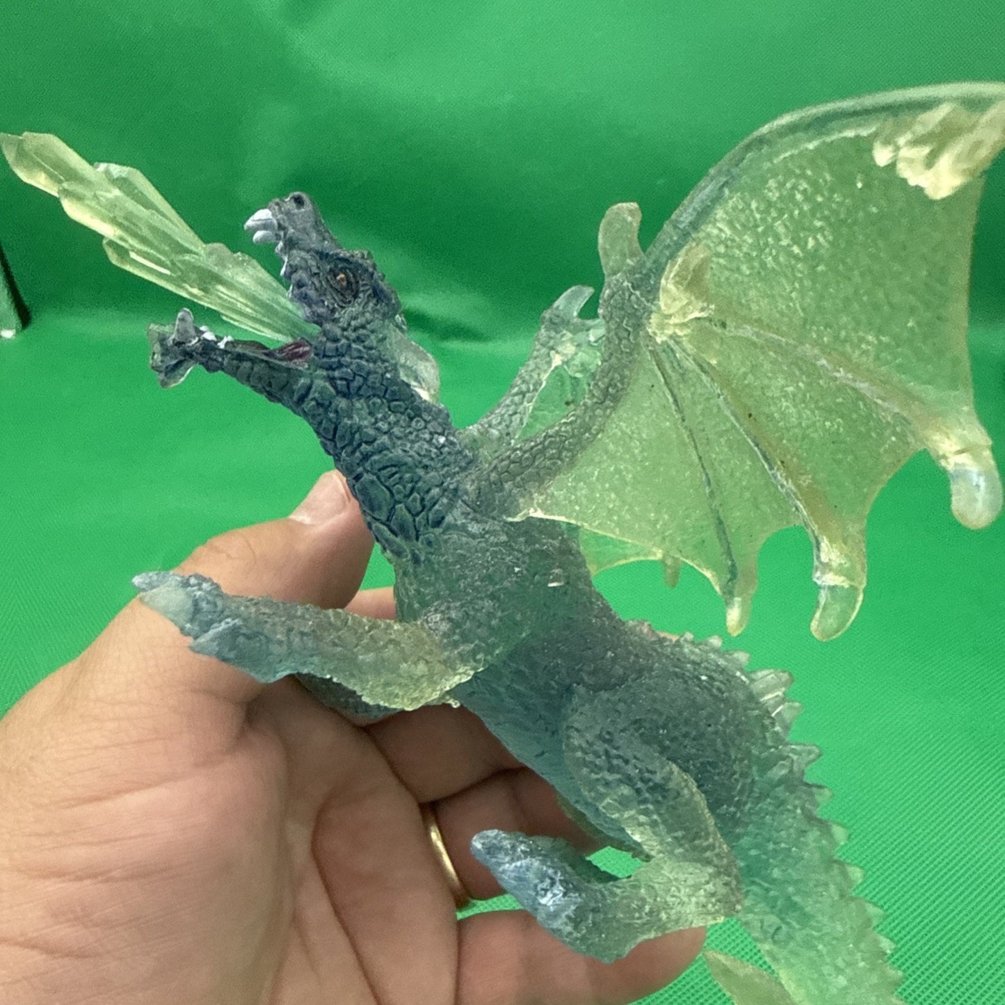 2013 Papo Crystal Blue Ice Dragon Mint Condition