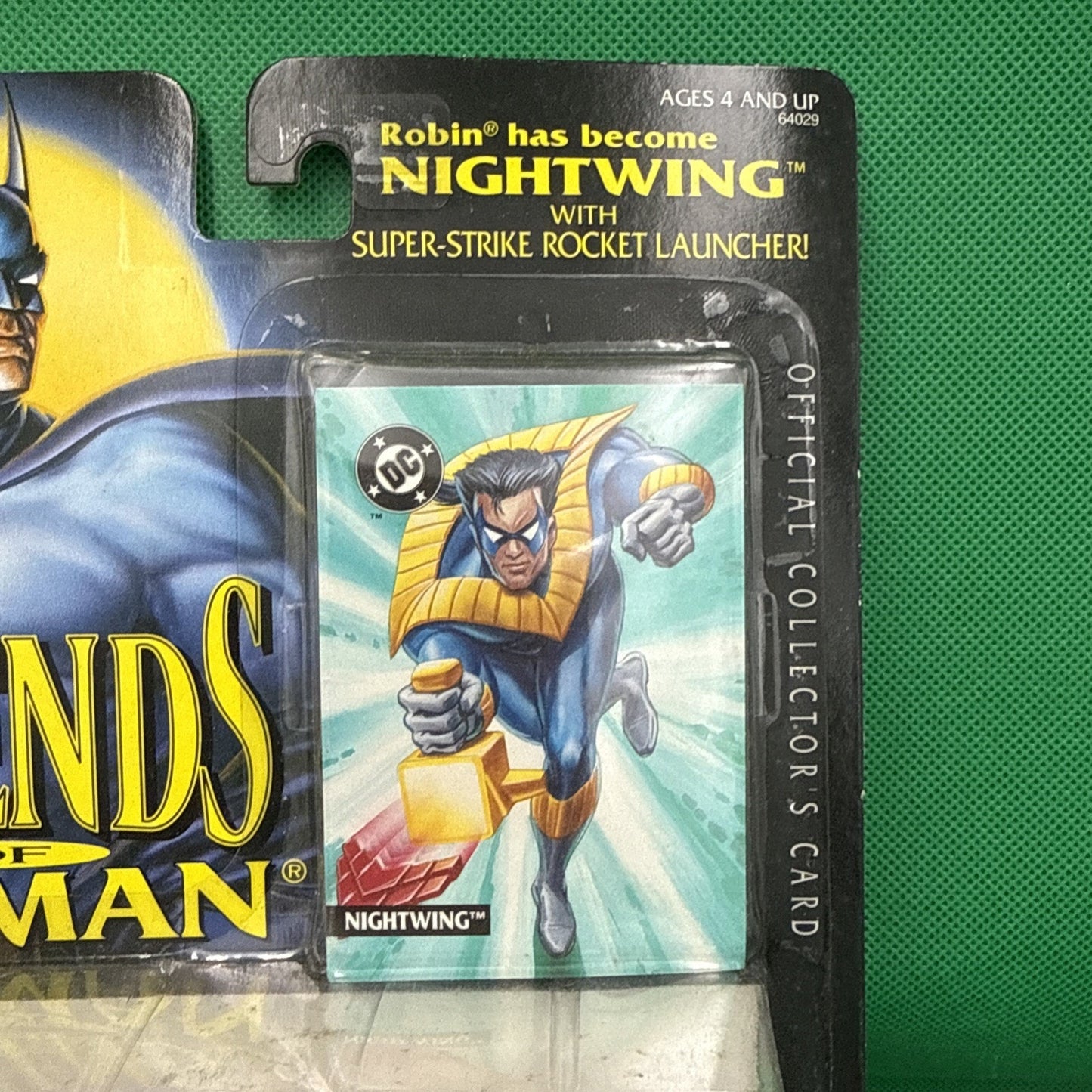 Vintage 1994 Kenner Legends of Batman Nightwing unopened W/ Super Strike Rocket